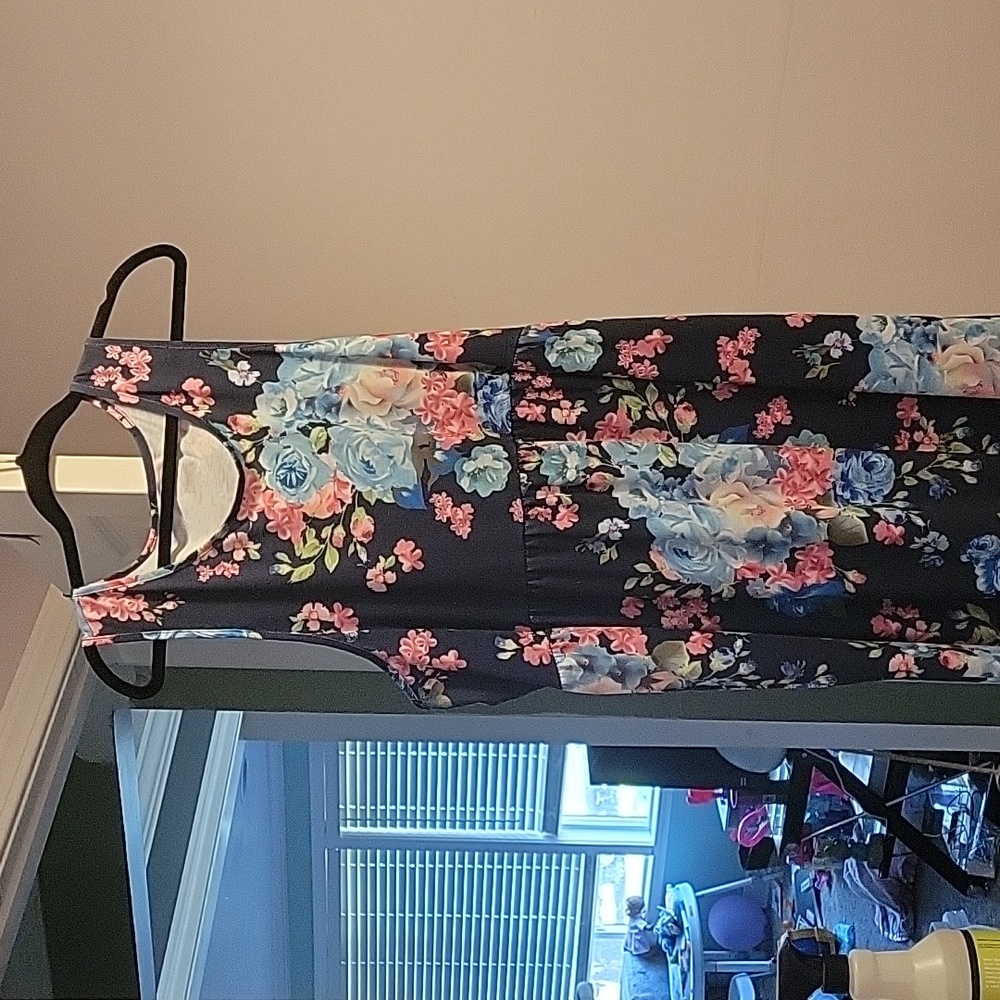 Navy blue maxi dress